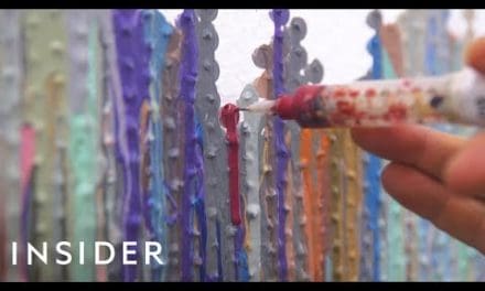 Artist Transforms Bubble Wrap Into An Impressionist Painting