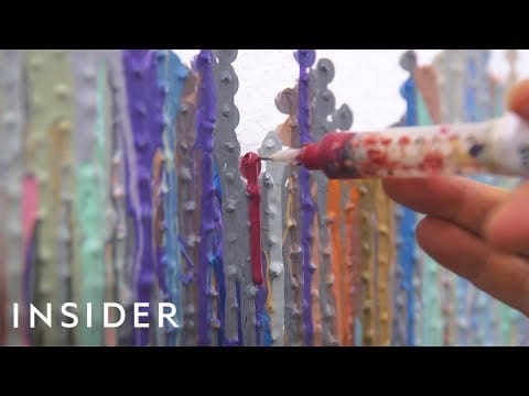 Artist Transforms Bubble Wrap Into An Impressionist Painting