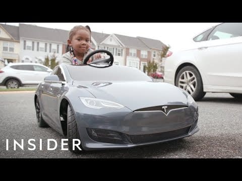 Dad Bought His Daughter Her Own Toy Tesla